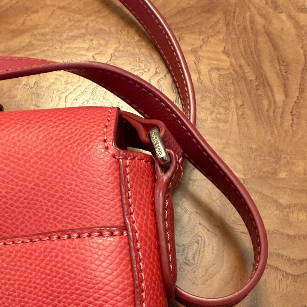 Vera Bradley Burnt Orange Pebbled Leather Twice as Nice Crossbody with Dustbag - Picture 5 of 13